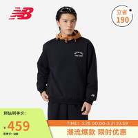 new balance 卫衣男款24年潮流简约休闲舒适套头衫AMT41312 BK M