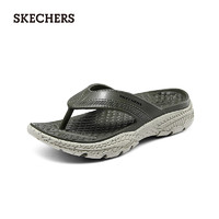 SKECHERS 斯凯奇 男子休闲人字拖243104 橄榄绿/OLV 44.5