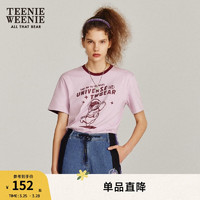 TEENIE WEENIE 小熊双面穿短袖T恤设计感短款上衣BM风秋女 浅粉色 160/S