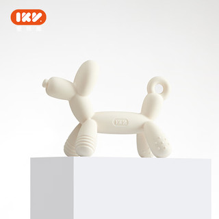 IKV/爱咔威 爱咔威（IKV）气球狗牙胶婴儿咬胶宝宝出牙期小月龄口欲期玩具防吃手 气球狗牙胶-白