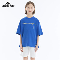 KAPPA KIDS童装儿童t恤短袖男夏季大童男童夏装上衣半袖 蓝色 160cm 12-13岁