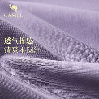 骆驼（CAMEL）男装中性速干短袖男女凉感透气弹力圆领T恤半袖上衣 A34B001069 玉石白，男女同款女生拍小一码 S