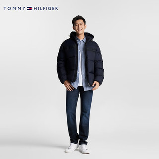 TOMMY HILFIGER【面包棉服】男装通勤浮雕字母合身保暖铺棉连帽外套02539