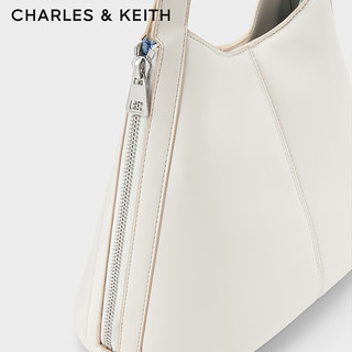 CHARLES&KEITH24春季柔软大容量多用手提托特包女CK2-30782339 Cream奶白色 M