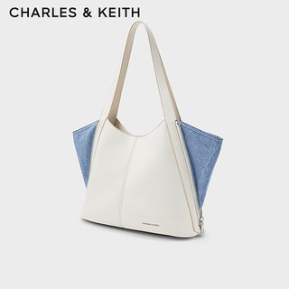 CHARLES&KEITH24春季柔软大容量多用手提托特包女CK2-30782339 Cream奶白色 M