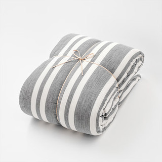MUJI 棉二重纱薄被 被子春季被 被芯 双层纱织 床上用品 灰色 单人用150*200cm