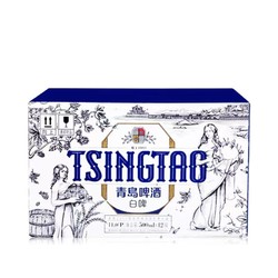 TSINGTAO 青岛啤酒 全麦白啤 500ml*12罐