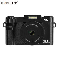 komery 全新高清微单数码照相机学生入门级4K便携旅游校园单反WD03黑色