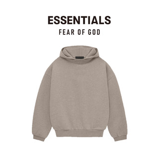 FEAR OF GOD ESSENTIALS拉丝棉质连帽卫衣美式高街潮牌带帽宽松舒适时尚潮流简约外套 玄英黑 Jet Black XS