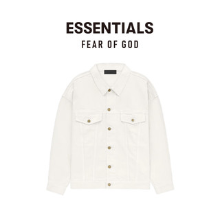 FEAR OF GOD ESSENTIALS牛仔夹克美式高街潮牌简约复古潮流时尚宽松百搭经典复古外套 玄英黑 Jet Black M