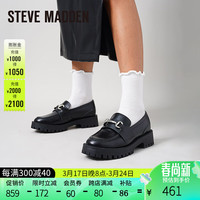 史蒂夫·马登 STEVE MADDEN 思美登2024春季乐福鞋厚底粗跟单鞋女 LANDO-CN 黑色 34
