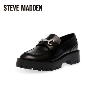 史蒂夫·马登 STEVE MADDEN 思美登2024春季乐福鞋厚底粗跟单鞋女 LANDO-CN 黑色 34