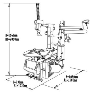 大力扒胎机半自动更换轮胎拆装机汽保汽修工具设备DL-522CH  