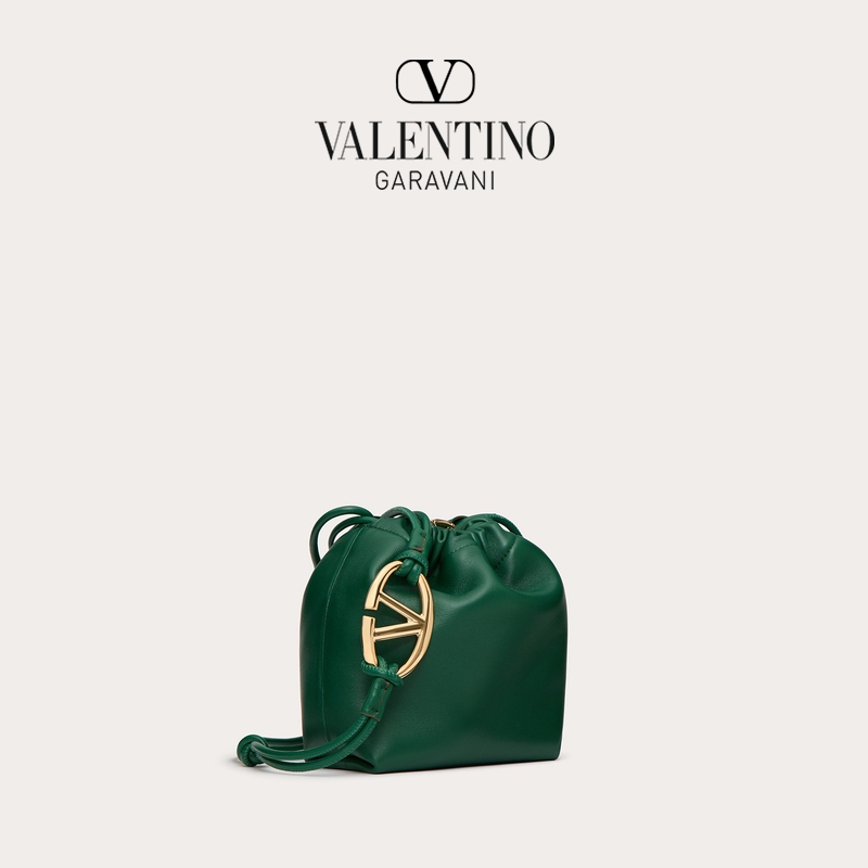 VALENTINO 华伦天奴 VLOGO系列 女士羊皮手提包 4W0P0AC3ZFJY9S 绿色 迷你