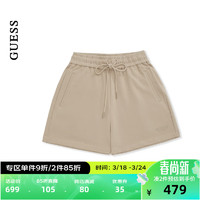 GUESS24年夏季女士休闲纯色宽松舒适针织短裤-Q4PD63K2Q40 咖啡色 XS