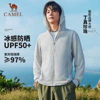 CAMEL 骆驼 户外防紫外线防晒服男2024年夏季新款冰丝凉感透气黑胶防晒衣