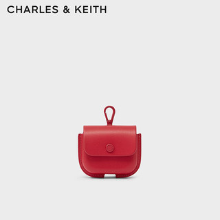 CHARLES & KEITH CHARLES&KEITH23早春新品CK6-80701197女士爱心金属链饰迷你耳机包 Red红色 XXS