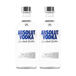 ABSOLUT VODKA 绝对伏特加 全球直采 Absolut Vodka 绝对伏特加原味经典洋酒500ml一瓶一码 500mL 2瓶