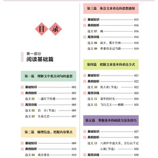 木头马阅读 小学语文阅读高效训练80篇1~6年级