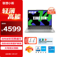 Lenovo 联想 笔记本电脑小新14超薄本 高性能标压酷睿i5 14英寸轻薄本 32G 512G 高色域护眼屏 银 办公学生商务