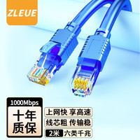 值计ZLEUE 值计 六类网线 CAT6类千兆极速8芯双绞 工程家用电脑宽带监控电脑网络跳线成品网线 蓝色2米ZL-6020BL