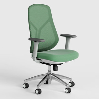 进奢电脑椅办公椅人体工学椅子家用电竞宿舍学习椅舒适久坐座椅转椅 3D扶手/三段锁定底盘-灰框绿色