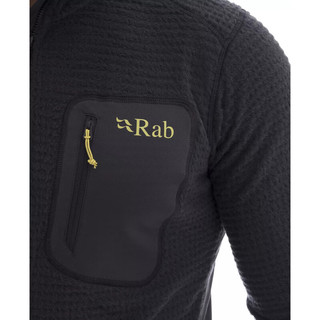 Rab男式Alpha Flash保暖抓绒卫衣户外运动防风轻质舒适273g QIO-22 黑灰色/BE M