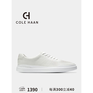 colehaan/歌涵 男鞋休闲鞋 纯白皮面透气舒适低帮平底男士板鞋C31436 白色-C31436 42