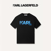 Karl Lagerfeld卡尔拉格斐轻奢老佛爷男装 24夏款logo经典印花短袖T恤 黑色 50