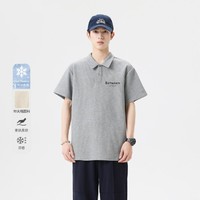 Baleno 班尼路 POLO衫男夏季潮流印花翻领短袖上衣服时尚运动华夫格通勤T恤