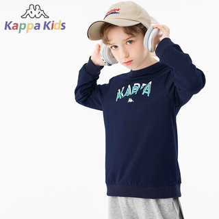 Kappa Kids卡帕童装男女童卫衣春装儿童休闲上衣服潮款 黑色 170