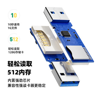 裕合联 USB3.0读卡器多合一高速SD/TF卡多功能U盘typec安卓手机电脑读取单反相机卡