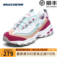 Skechers斯凯奇熊猫鞋女鞋春夏季透气运动休闲厚底增高复古老爹鞋 草莓夹心糖/WMLT 36 内长23cm 36 （女鞋内长230）