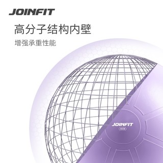 JOINFIT瑜伽球 加厚防滑防爆核心稳定训练球 瑜伽辅助助产弹力球 云层灰75CM