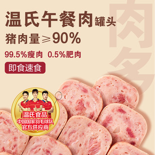 温氏食品 温氏火腿午餐肉罐头198g*3罐猪肉≥90%即食速食火锅食材泡面拍档