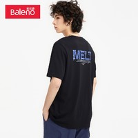 Baleno 班尼路 夏季新款潮流印花T恤男休闲纯棉圆领街头短袖上衣体恤