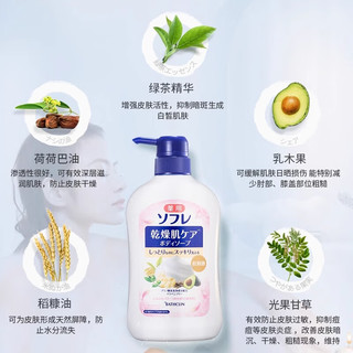 巴斯克林（BATHCLIN）舒芙蕾沐浴露550ml草本滋养自然花香滋润保湿儿童通用 沐浴露550ml自然花香