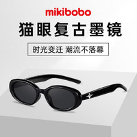 mikibobo 米奇啵啵 猫眼复古墨镜Bns16-5 45度弹腿  防UV太阳镜 太阳镜Bns16黑色