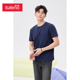 Baleno 班尼路 男女款圆领短袖T恤 88902284 中蓝 XL