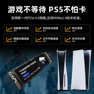 YiRight ps5固态硬盘m.2接口PCIE4.0游戏高性能ps5硬盘扩展ssd固态硬盘1t 【512G】PS5主机固态硬盘