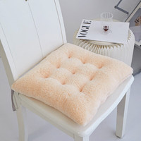 秋冬季ins风纯色沙发毛绒坐垫学生椅子加厚软垫