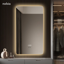 nolsia 2023新款led灯化妆镜壁挂桌面大号智能梳妆台镜子卧室大化妆台镜