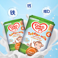 Cow&Gate; 牛栏 英国牛栏 Cow＆Gate进口幼儿奶粉4段2-3岁宝宝800g*2罐