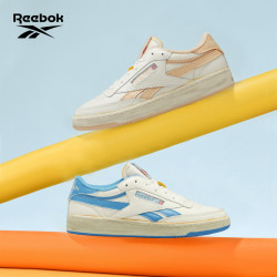 reebok锐步官方夏季男女clubcrevenge复古休闲樱花粉小白板鞋