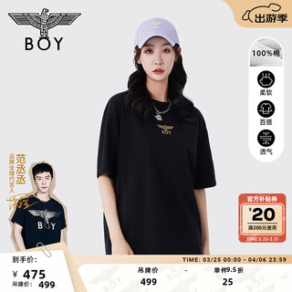 BOY LONDON春夏24男女同款短袖爱心弓箭设计感潮牌T恤N01013 黑色 M