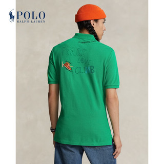 Polo Ralph Lauren 拉夫劳伦 男装 24春Peace Climb Love经典版棉Polo衫RL18051 300-绿色 M