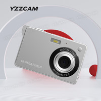 YZZCAM 精灵小卡进阶版数码相机学生入门级ccd相机高清vlog校园卡片机迷你高中生照相机 银色 配32G内存卡