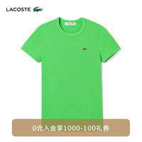 法国拉科斯特 LACOSTE女装 24纯色简约休闲直筒修身圆领短袖T恤TF7218 IXU/活力绿 40 /170