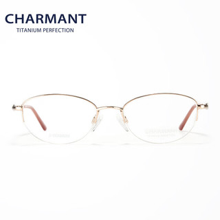 夏蒙（Charmant）近视眼镜架 商务眼镜CH16446 PK/粉色 仅镜框 