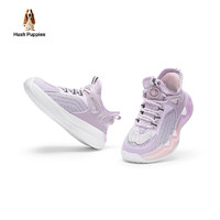 暇步士（Hush Puppies）儿童椰子鞋女童儿童鞋软底防滑跑步鞋网面鞋运动鞋鞋子 紫色 30码 内长19.4cm